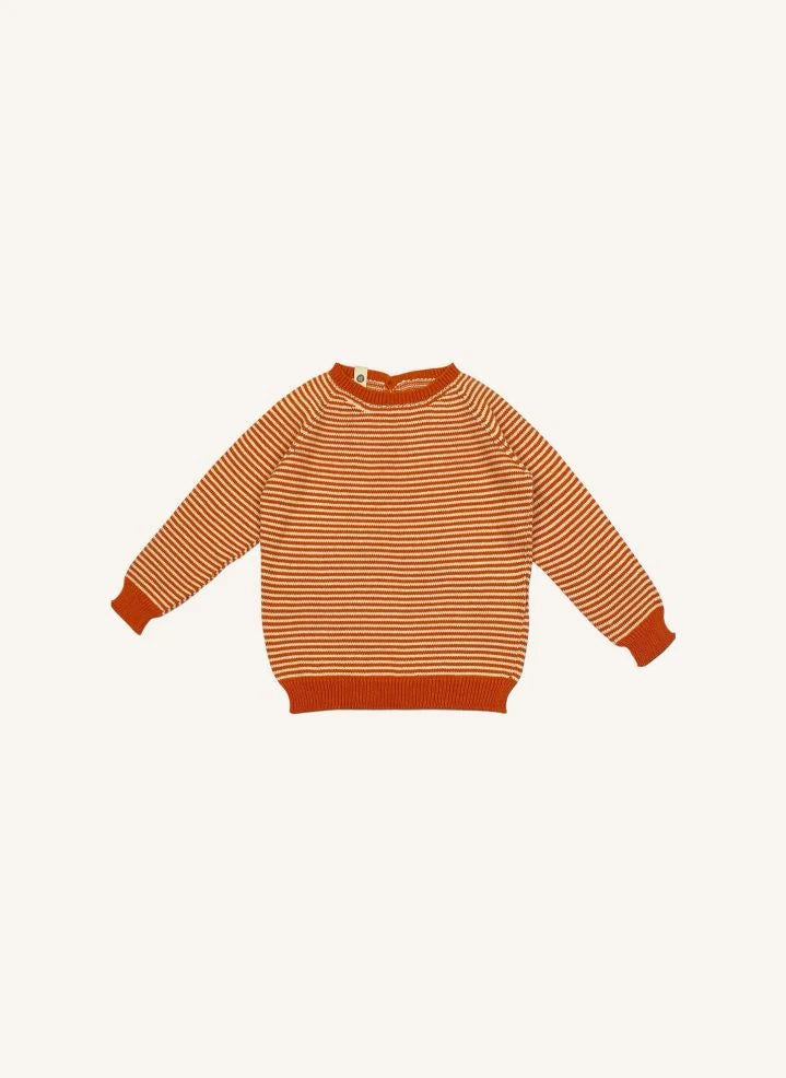 Bayiri - Lazy Bug Striped Organic Cotton Sweater | Red
