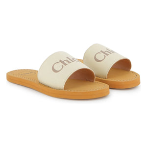 Chloé - Logo Sandals | White