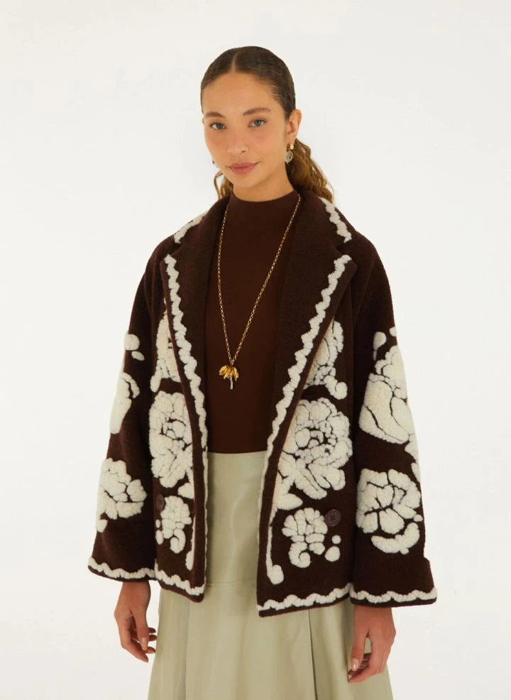 Farm Rio - Flower Coat | Brown