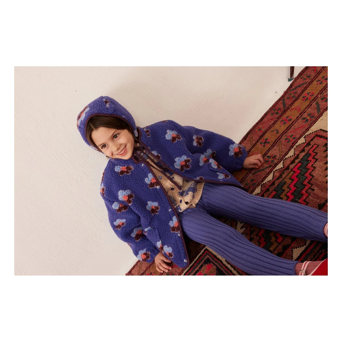 Hello Simone - Floral Sherpa Teddy Jacket | Mavi