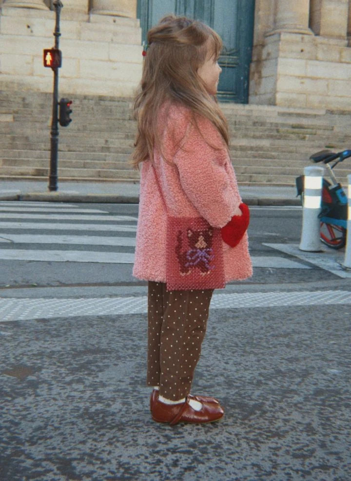 Konges Sløjd - Pink Cat Beaded Bag