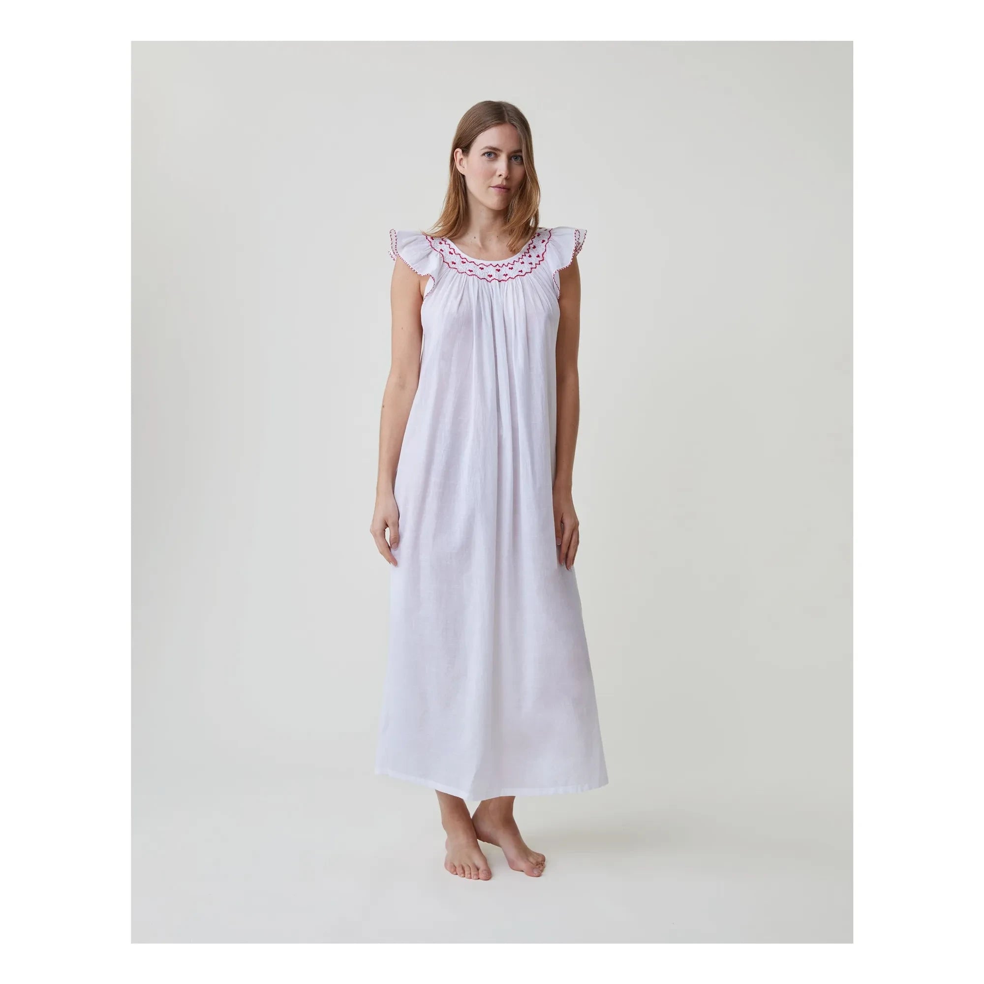 Scarlette Ateliers - Dona Embroidered Nightgown | Red