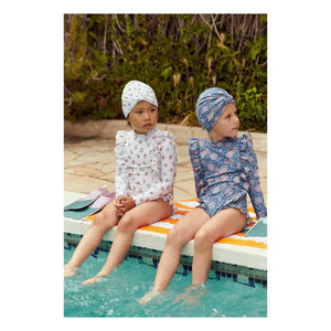 Louise Misha - Aurélie Recycled Linen Swimsuit | Blue