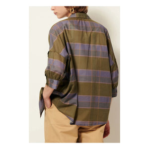 Sessùn - Valea Cotton Checkered Shirt | Khaki