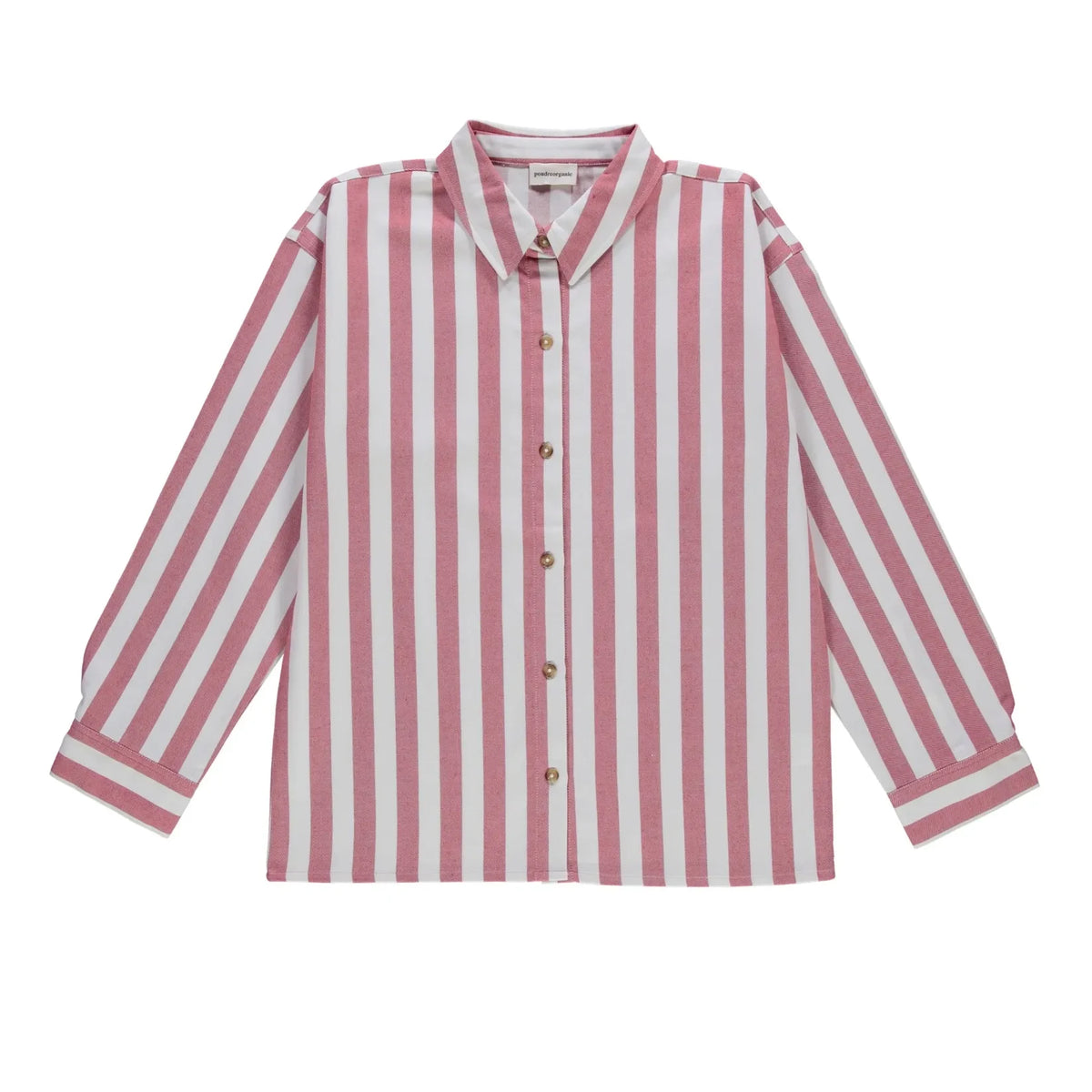 Poudre Organic - Camelia Striped Cotton Gauze Shirt | Red