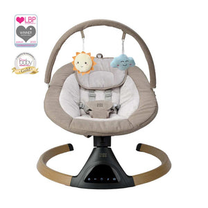 Bababing Automatic Hub 2 Baby Swing - Beige-Baby Bouncers-Beige- | Natural Baby Shower