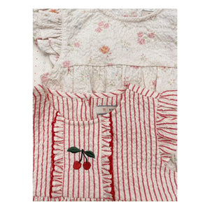 Konges Sløjd - Ellie Striped Organic Cotton Romper | Red