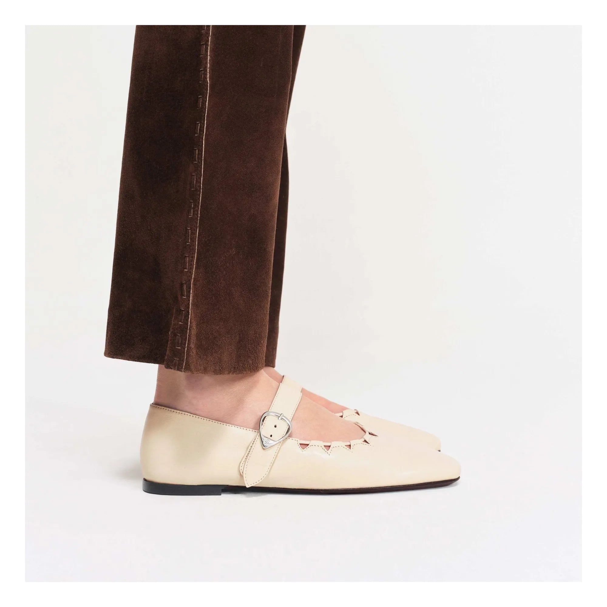 Socque Paris - Ballerina Shoes Ginger Leather | Cream