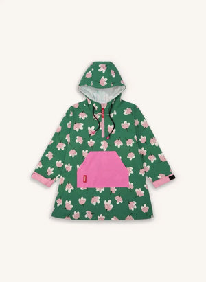 Hello Hossy - Floral Pattern Raincoat Poncho | Green