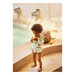 Molo - Narice Swimsuit with Lemons Made from Recycled Fibers | Pale Yellow