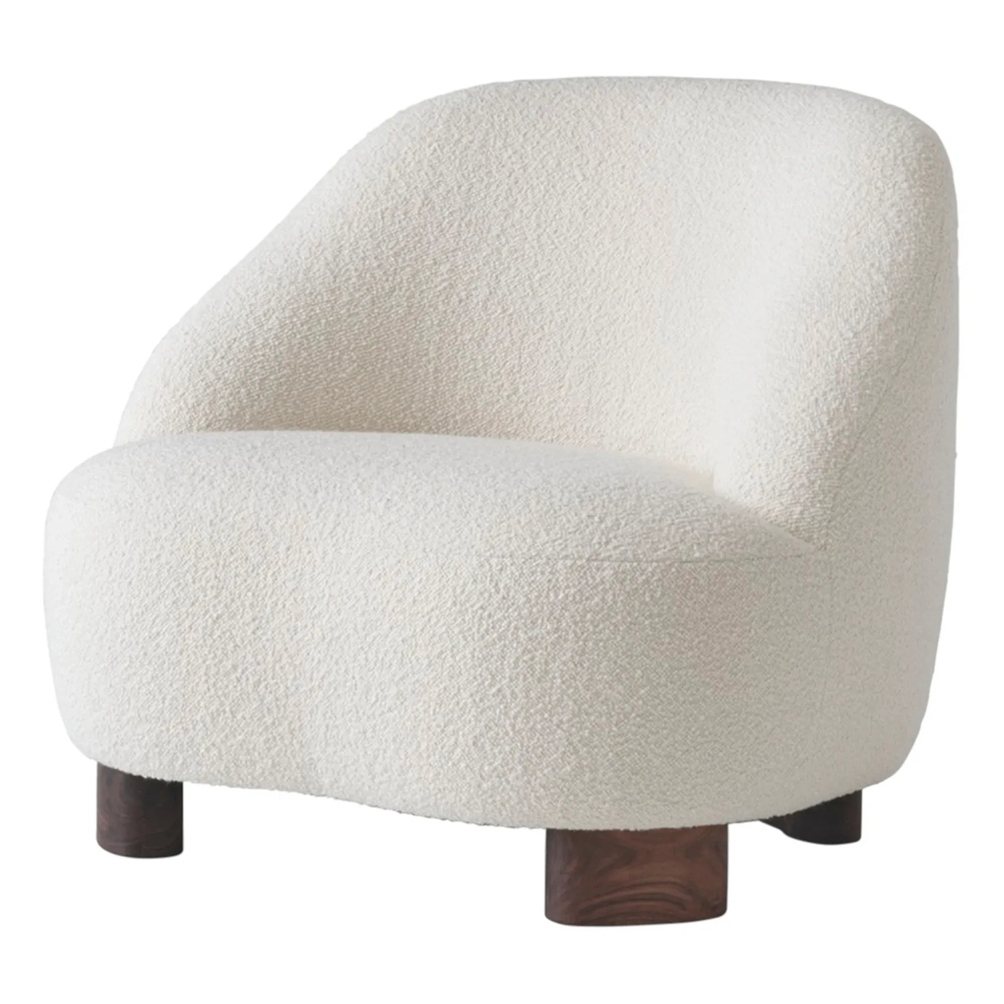& Tradition - Margas LC1 Lounge Chair - Walnut Frame | Cream