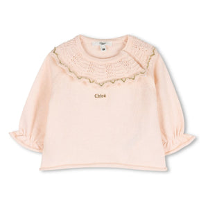 Chloé - Organik pamuk kazak ve bloomer seti | Pembe