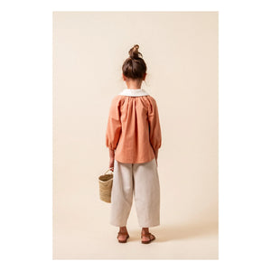 birinit - Claudine Collar Blouse Organic Cotton | Russet