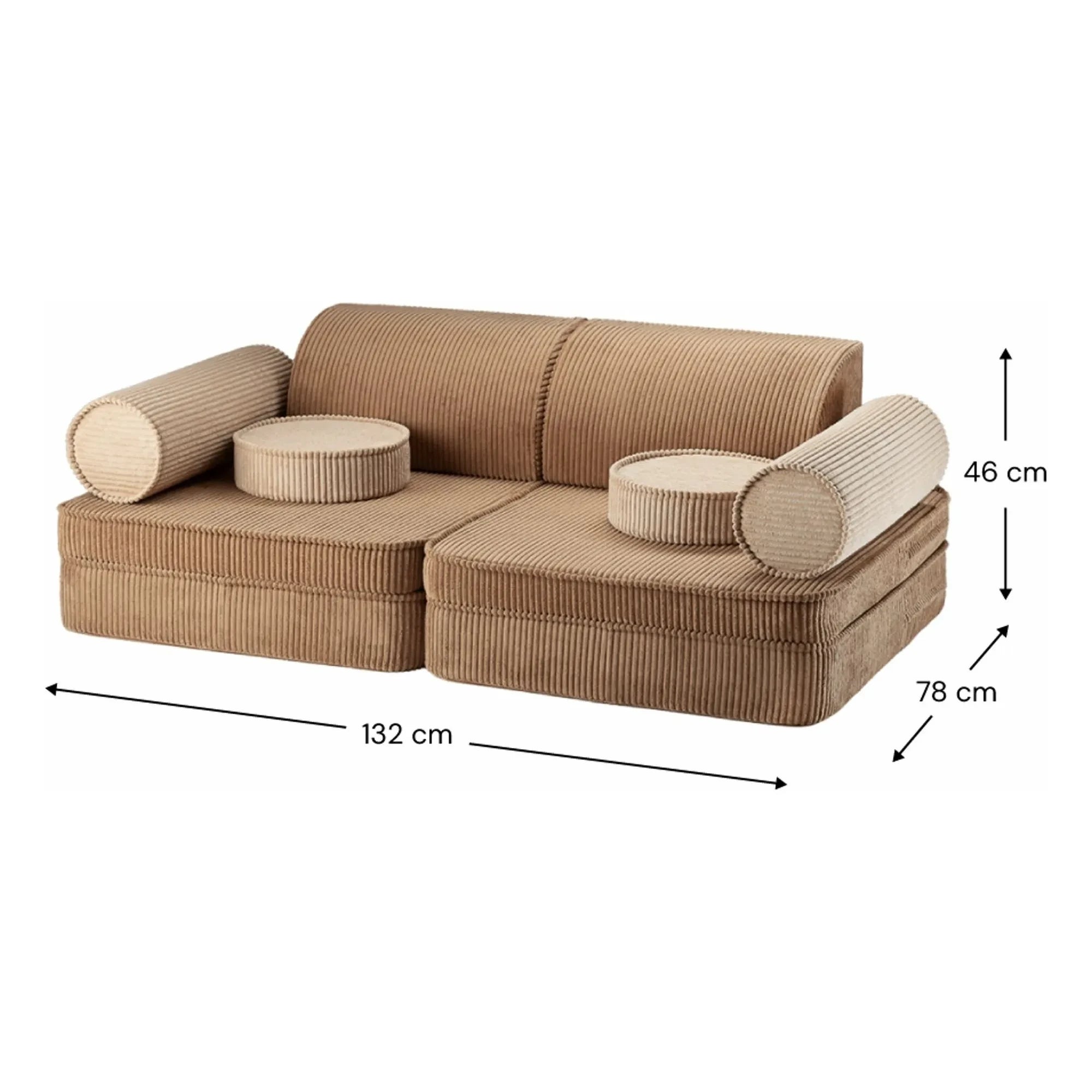 Wigiwama - Modular Velvet Sofa | Brown
