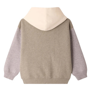Bonpoint - Elroy Organic Cotton Chiné Hooded Zip-Up Sweatshirt | Khaki