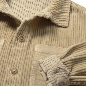 Cozmo - Dakark Organik Pamuklu Fitilli Overshirt | Bej