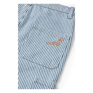 Copenhagen Colors - Striped Organic Cotton Gabardine Cargo Pants | Blue