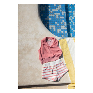 1+ in the family - Selva Sponge Polo Neck Tank Top | Dust Pink