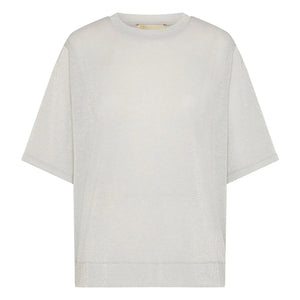 Momoni - Iora Metallic T-Shirt | Light Gray