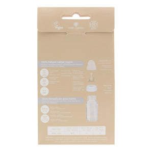 Hevea - Glass Baby Bottle 240 ml - 2-piece Set