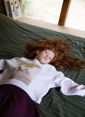 Hundred Pieces - Belmont Horses Organic Cotton Sweatshirt | Light Pink