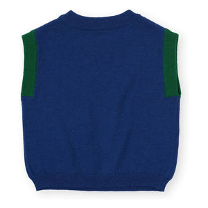 Goldie + Ace - Strawberry Sleeveless Sweater | Dark Blue