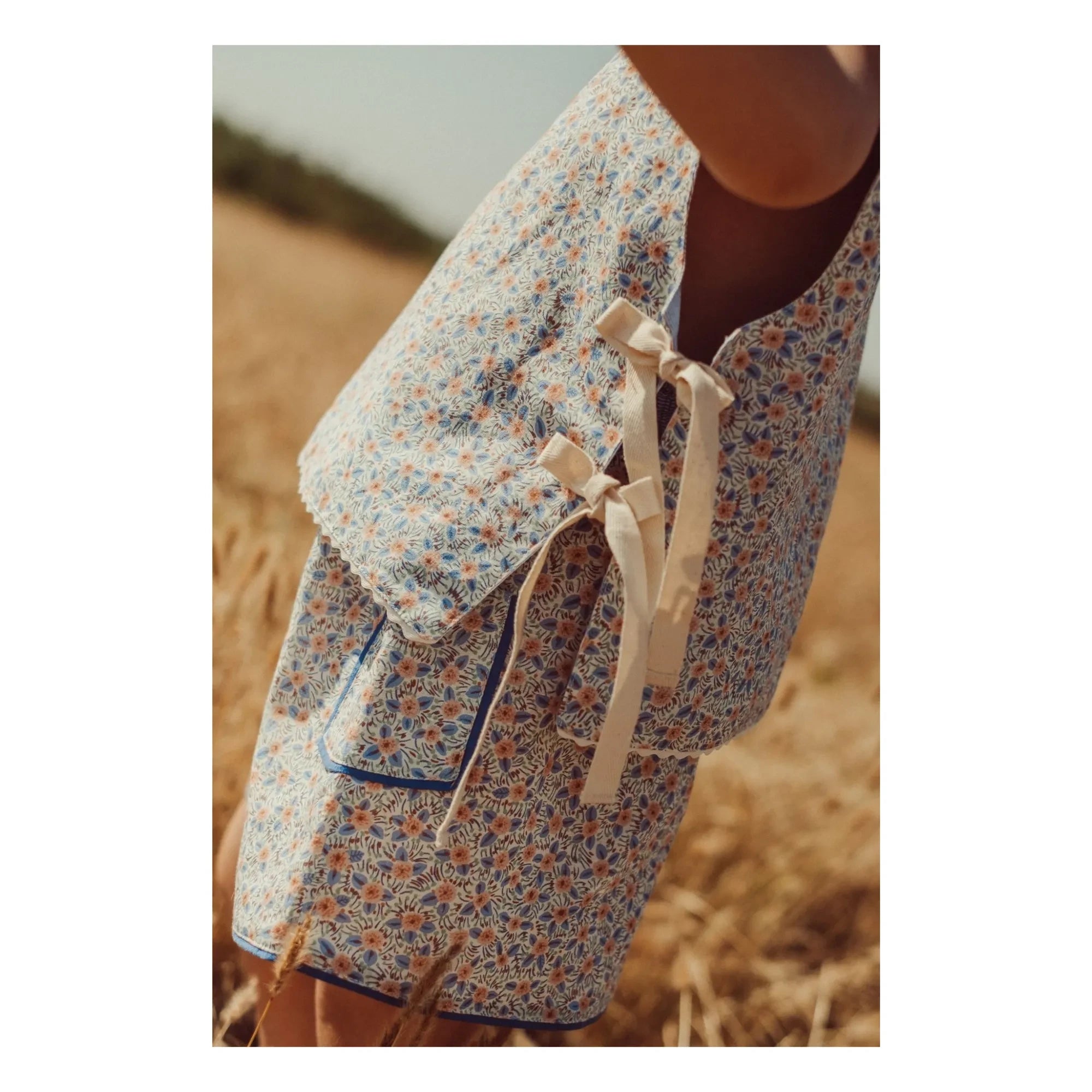 THE LiTTLE POETS - Louise Reversible Sleeveless Vest Recycled fibers | Ecru