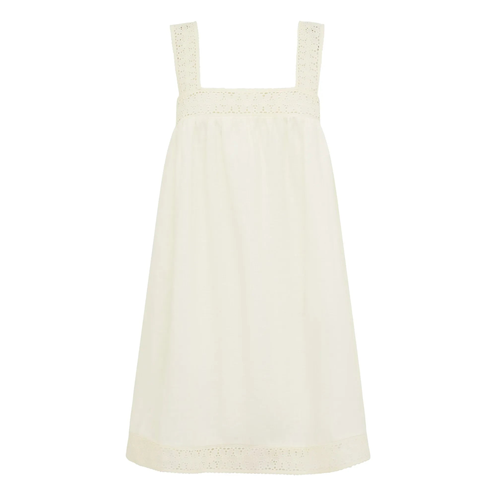 Peony - Embroidered Dress | White