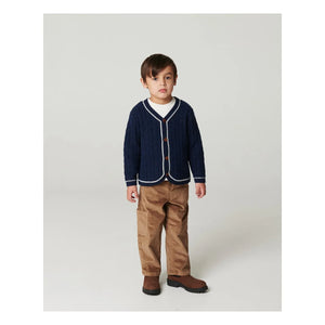 Copenhagen Colors - Relaxed Fit Embroidered Organic Cotton Ribbed Corduroy Pants | Beige