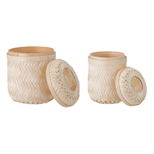 Bloomingville - Bambu Saklama Sepetleri - 2'li Set