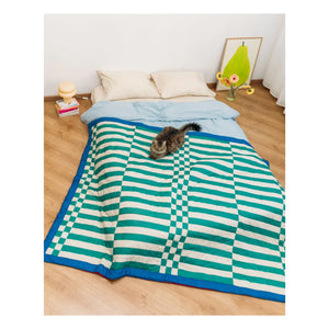 Tarta Gelatina - Striped Double-Sided Quilt | Blue