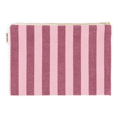 Rose in April - Lili Çizgili clutch çanta | Pembe
