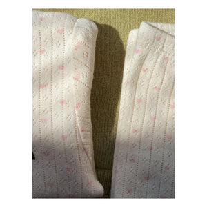 Konges Sløjd - Minnie Hearts Organic Cotton Leggings | Ecru