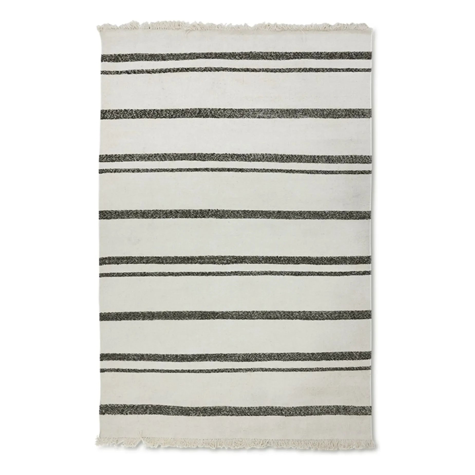 HKliving - Striped Kelim Rug | Cream