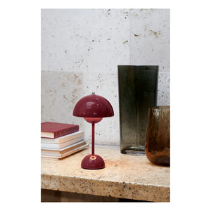 & Tradition - VP9 Flowerpot Portable Table Lamp, Vernon Panton | Cherry