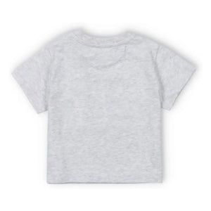 the new society - Mykonos Baby Logo T-shirt | Gray Melange