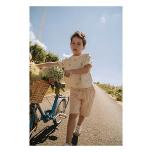 Studio Bohème - Organic Cotton Cargo Bermuda Shorts | Beige