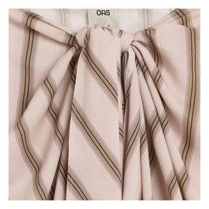 OAS - Gelato Cyan Striped Pareo | Pale Pink