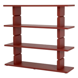 Nobodinoz - Noon painted wooden bookshelf | Red Brown