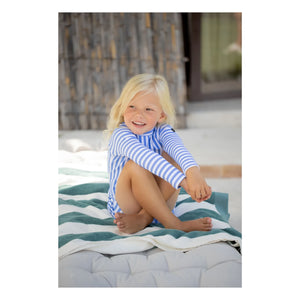 1+ in the family - Morell Striped Swimsuit Shorts | Light Blue