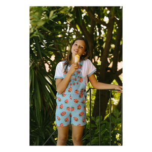 Favorite People - Puglia Strawberry Short Salopet | Blue