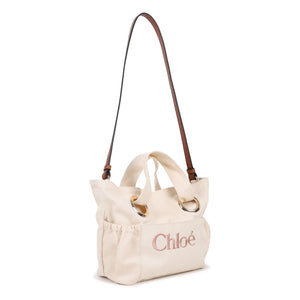 Chloé - Organic Cotton Logo Tote Bag | Chalk