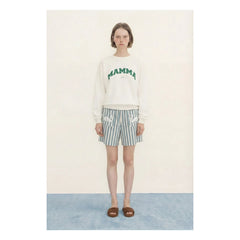 The Tiny Big Sister - Linen and cotton swan shorts | Blue