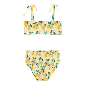 Tinycottons - Orange Gathered Swimsuit | Yellow