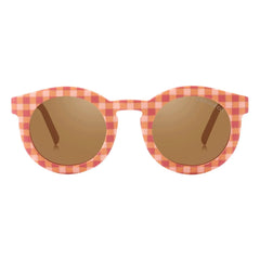 Grech & Co - Classic Vichy Polarized Natural Fiber Sunglasses | Light Red