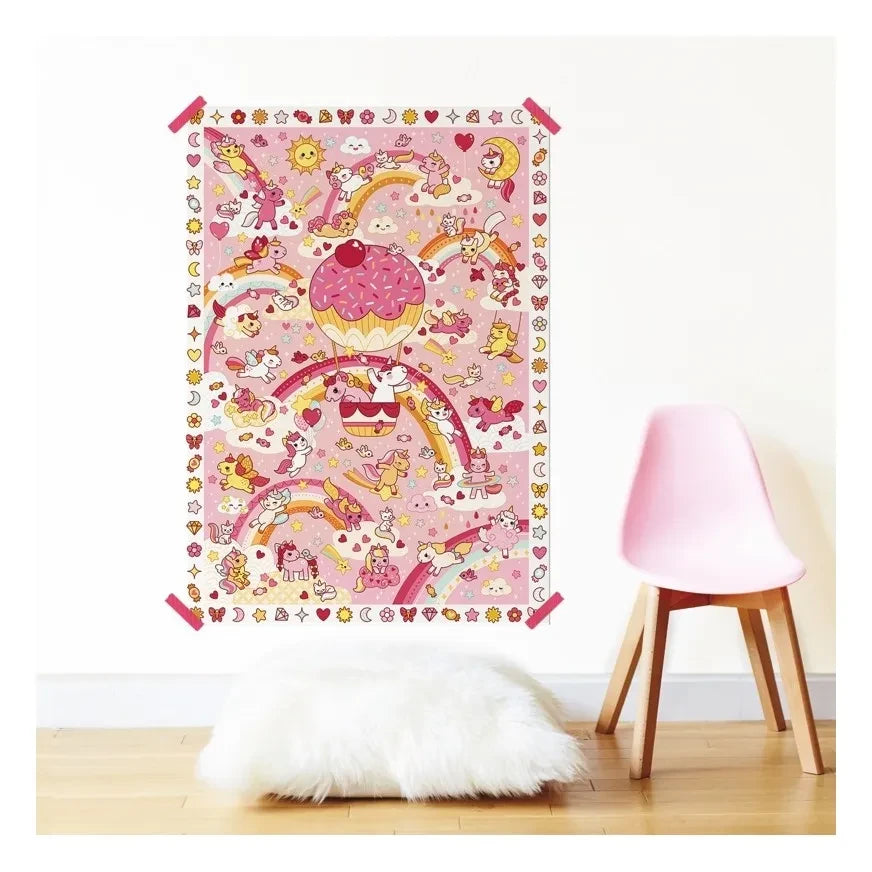 Poppik - Colourful Unicorn Poster Stickers | Multicolored