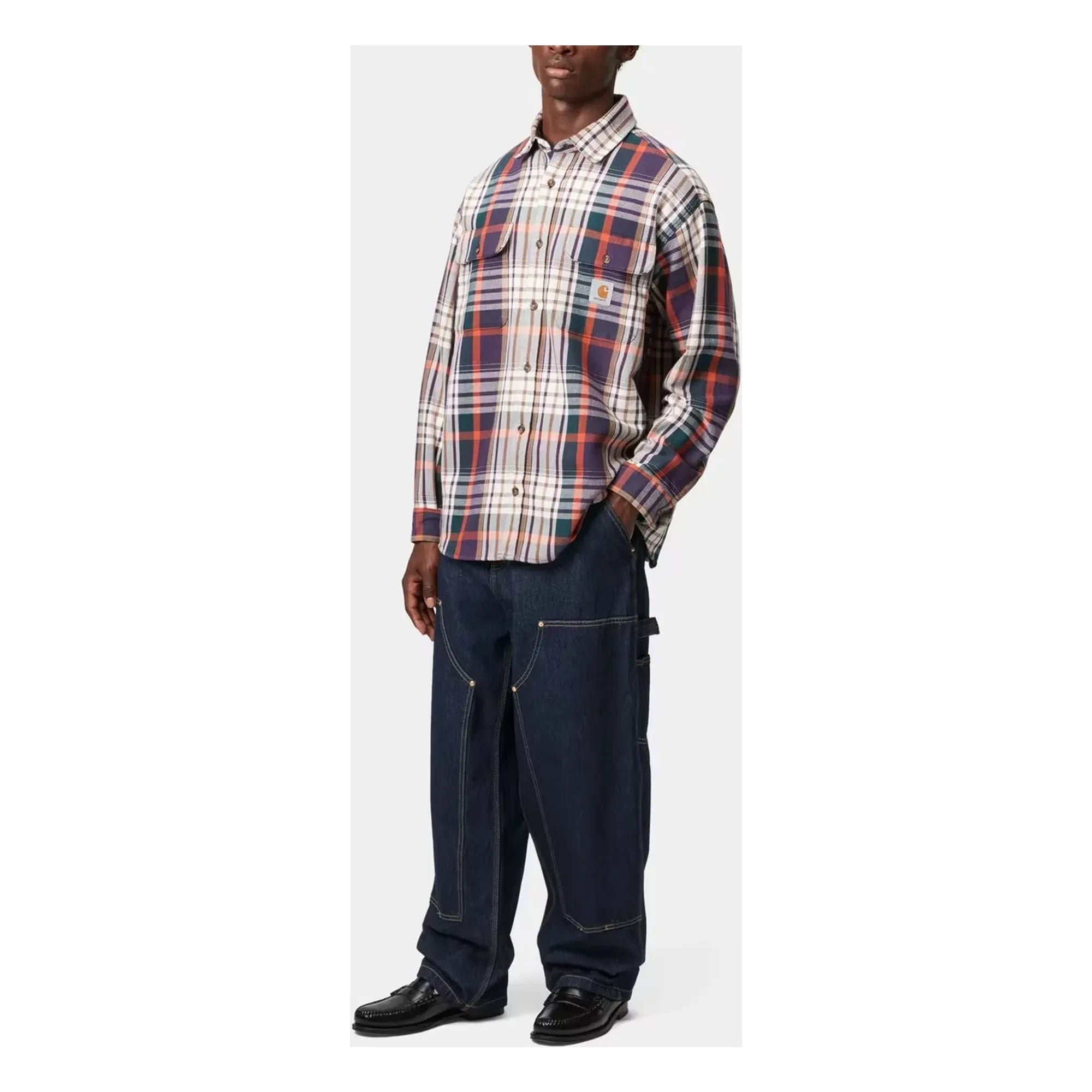 Carhartt WIP - Nash Wide-Leg Jeans with Double Knee | Raw Denim