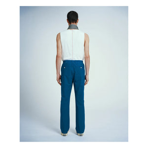 Homecore - Organic Cotton Elastic Waist Trousers | Blue