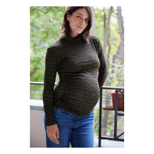 Paloma Collection - Mathilda Seventies Maternity Top | Khaki