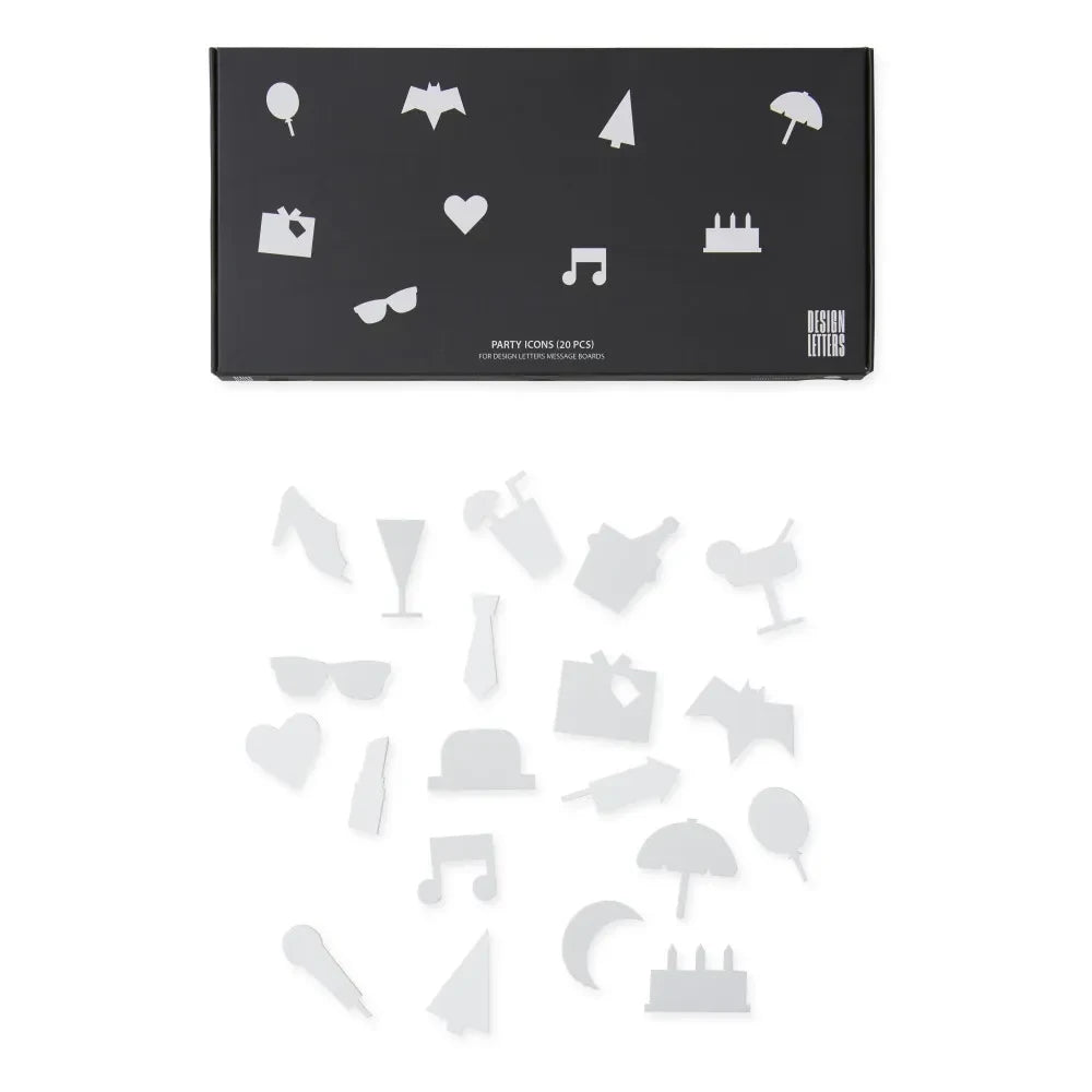 Design Letters - Message Board Party Icons - Set of 20